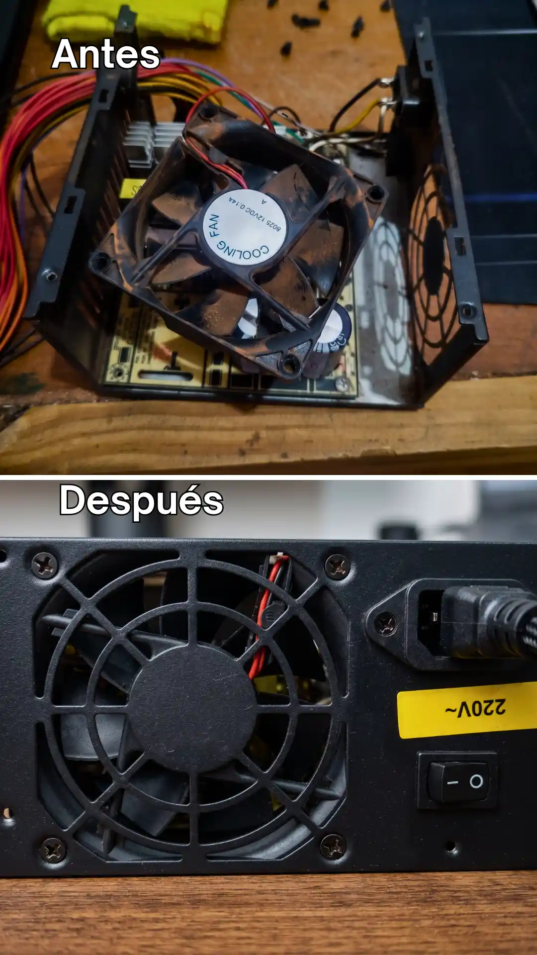Reparación de fuente de alimentación